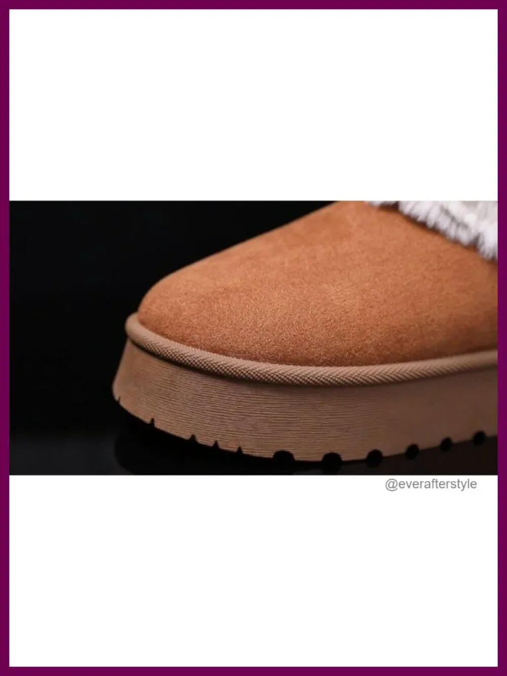 Faux Fur Lined Ankle Boots Slip On Snow Boots Winter Warm